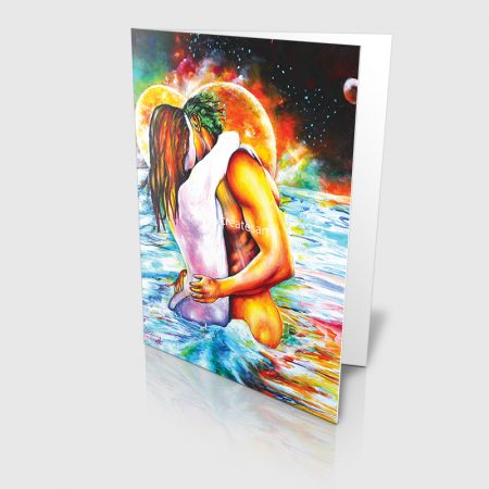 Painting Love In The Skies - Card