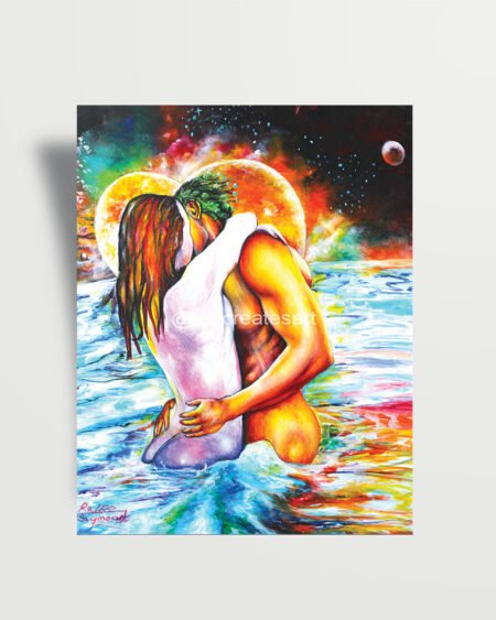 Painting Love In The Sky - Paper Print